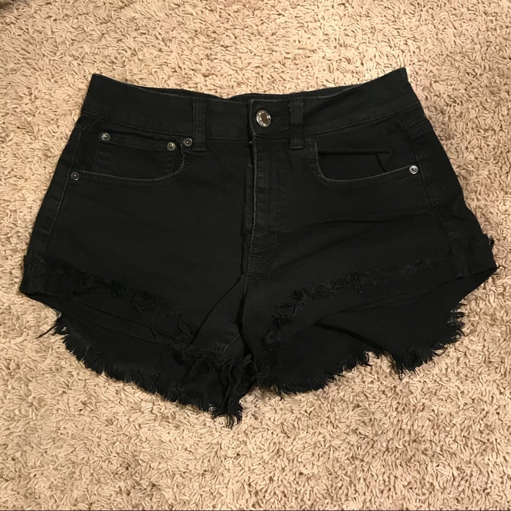 Black American Eagle shorts with long pockets
